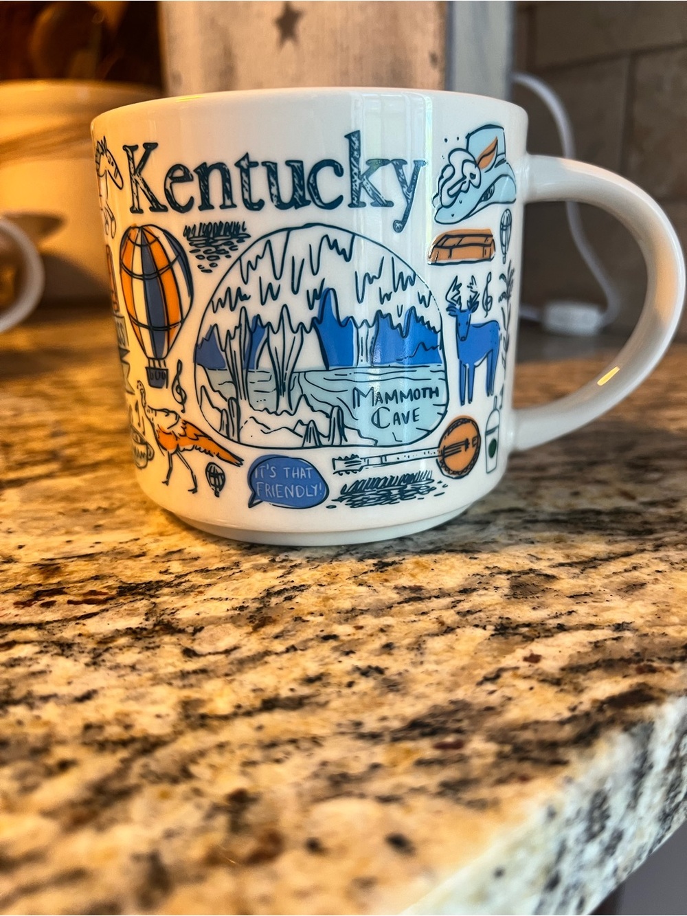Starbucks Blue and Orange Kentucky Icon Mug